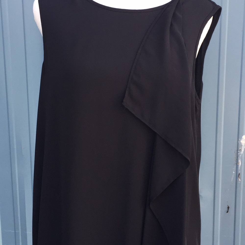 Bcbgmaxazaria Asymmetrical Solid Black Waterfall … - image 4